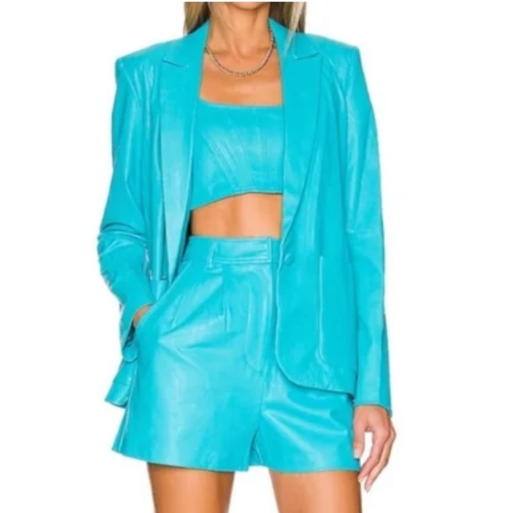 Amanda Uprichard set never worn set Wallace blazer Jane shorts pittito crop top